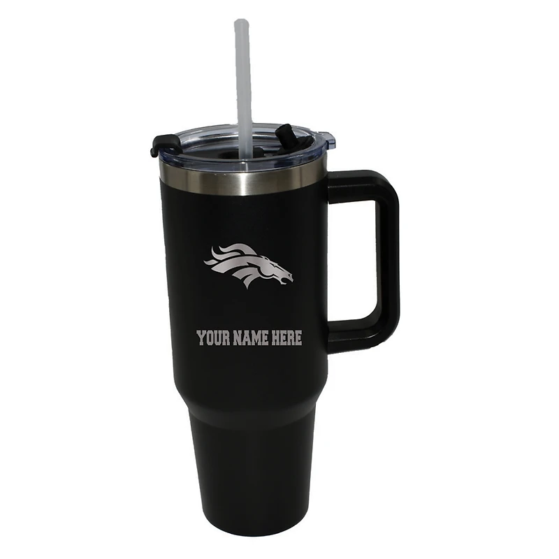 The Memory Company  Denver Broncos Personalized Black 40oz. Colossal Tumbler