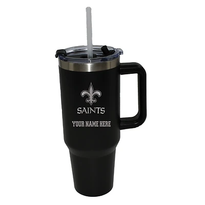 The Memory Company  New Orleans Saints Personalized Black 40oz. Colossal Tumbler