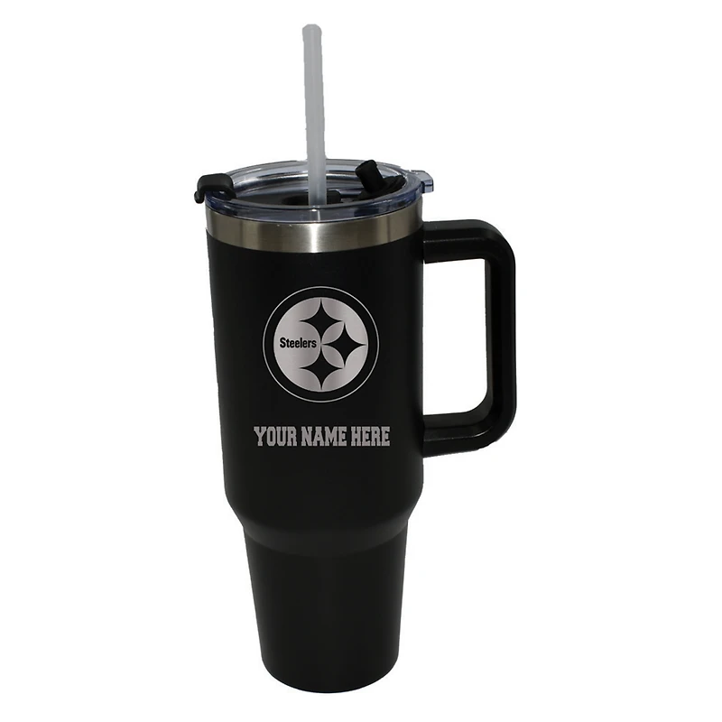 The Memory Company  Pittsburgh Steelers Personalized Black 40oz. Colossal Tumbler