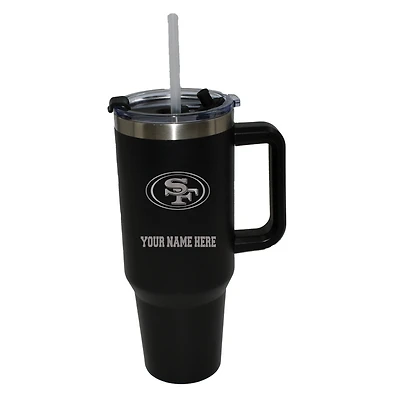 The Memory Company  San Francisco 49ers Personalized Black 40oz. Colossal Tumbler