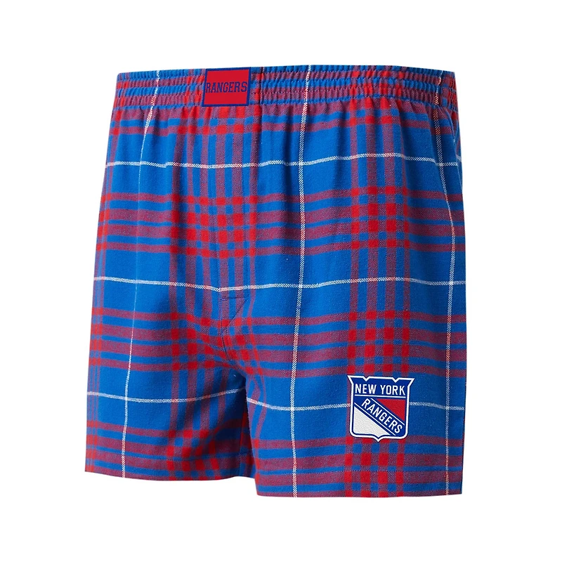 Men's Concepts Sport Blue/Red New York Rangers Concord Flannel Boxers