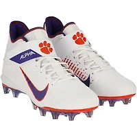 Clemson Tigers Team-Issued White and Purple Alpha Menace Cleats from the Football Program