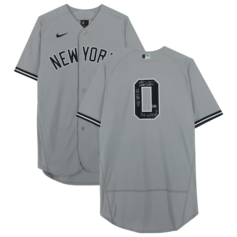 Domingo German New York Yankees Autographed Gray Nike Authentic Jersey with Multiple Inscriptions - Limited Edition of 12