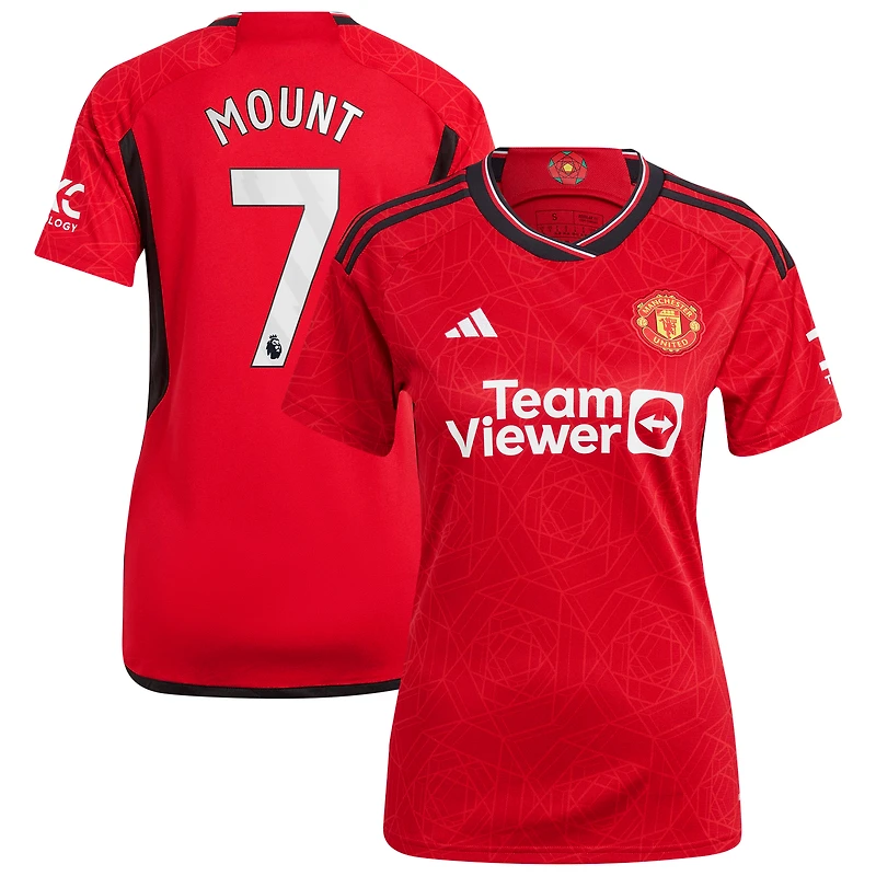 Women's adidas Mason Mount Red Manchester United 2023/24 Home Replica Player Jersey