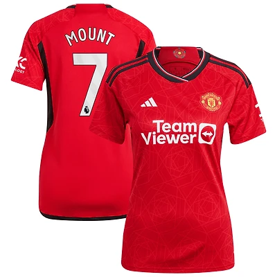 Women's adidas Mason Mount Red Manchester United 2023/24 Home Replica Player Jersey