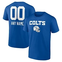 Men's Royal Indianapolis Colts Personalized Name & Number Team Wordmark T-Shirt