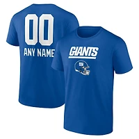 Men's Royal New York Giants Personalized Name & Number Team Wordmark T-Shirt