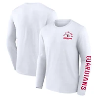 Men's Fanatics  White Cleveland Guardians Press Box Long Sleeve T-Shirt