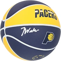 Jarace Walker Indiana Pacers Autographed Navy Blue and Yellow Wilson City Edition Collectors Basketball
