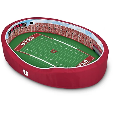 Red Utah Utes Medium Stadium Oval Pet Bed