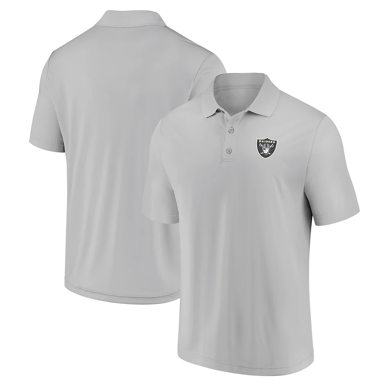 Men's Silver Las Vegas Raiders Component Polo