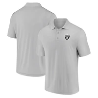 Men's Silver Las Vegas Raiders Component Polo