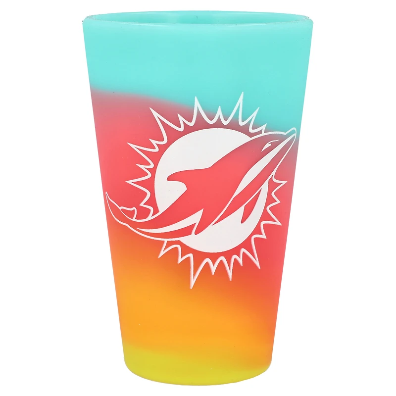WinCraft Miami Dolphins 16oz. Fashion Silicone Pint Glass