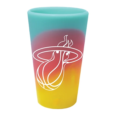 WinCraft Miami Heat 16oz. Fashion Silicone Pint Glass