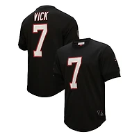 Men's Mitchell & Ness Michael Vick Black Atlanta Falcons Retired Player Name & Number Mesh Top