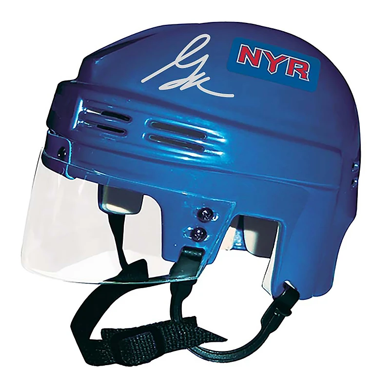 Gabe Perreault New York Rangers Autographed Blue Mini Helmet