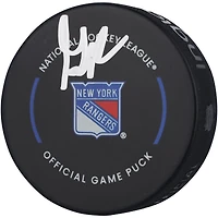 Gabe Perreault New York Rangers Autographed Official Game Puck