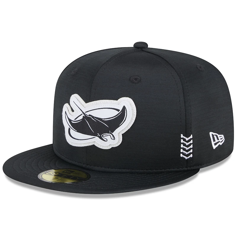 Men's New Era  Black Tampa Bay Rays 2024 Clubhouse 59FIFTY Fitted Hat