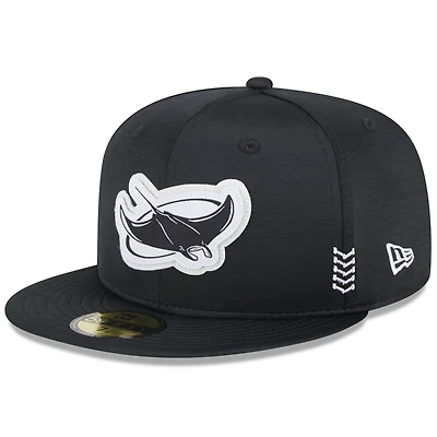 Men's New Era  Black Tampa Bay Rays 2024 Clubhouse 59FIFTY Fitted Hat