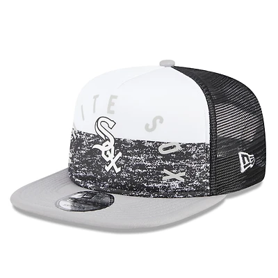 Men's New Era White/Gray Chicago White Sox Team Foam Front A-Frame Trucker 9FIFTY Snapback Hat