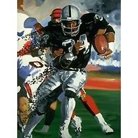 Bo Jackson Oakland Raiders Deacon Jones Foundation "Ebolution" 28" x 36" Fine Art Canvas by Edgar Brown