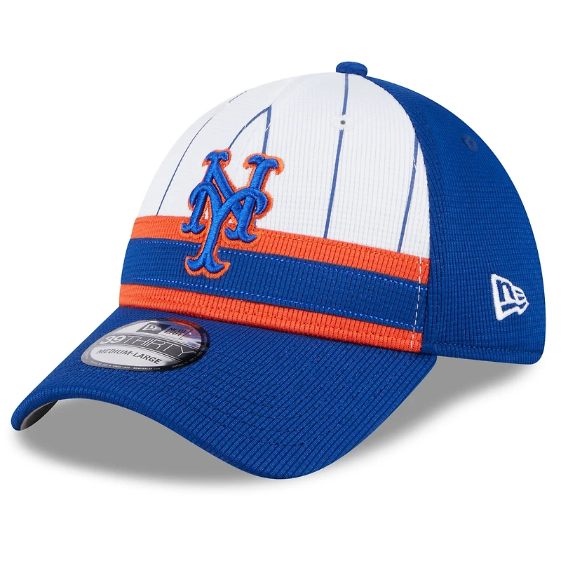 Men's New Era White New York Mets 2025 Batting Practice 39THIRTY Flex Hat