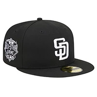 Men's New Era Black San Diego Padres Logo 59FIFTY Fitted Hat