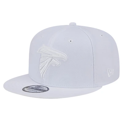 Men's New Era Atlanta Falcons Main White on White 9FIFTY Snapback Hat