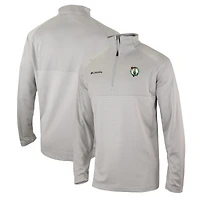 Men's Columbia  Heather Gray Boston Celtics Omni-Wick Rockin' It Quarter-Zip Pullover Top