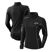 Women's Columbia  Black San Antonio Spurs Omni-Wick Shotgun Quarter-Zip Pullover Top