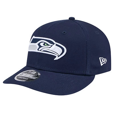 Men's New Era College Navy Seattle Seahawks Main Low Profile 9FIFTY Snapback Hat