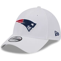 Men's New Era White England Patriots Main 39THIRTY Flex Hat