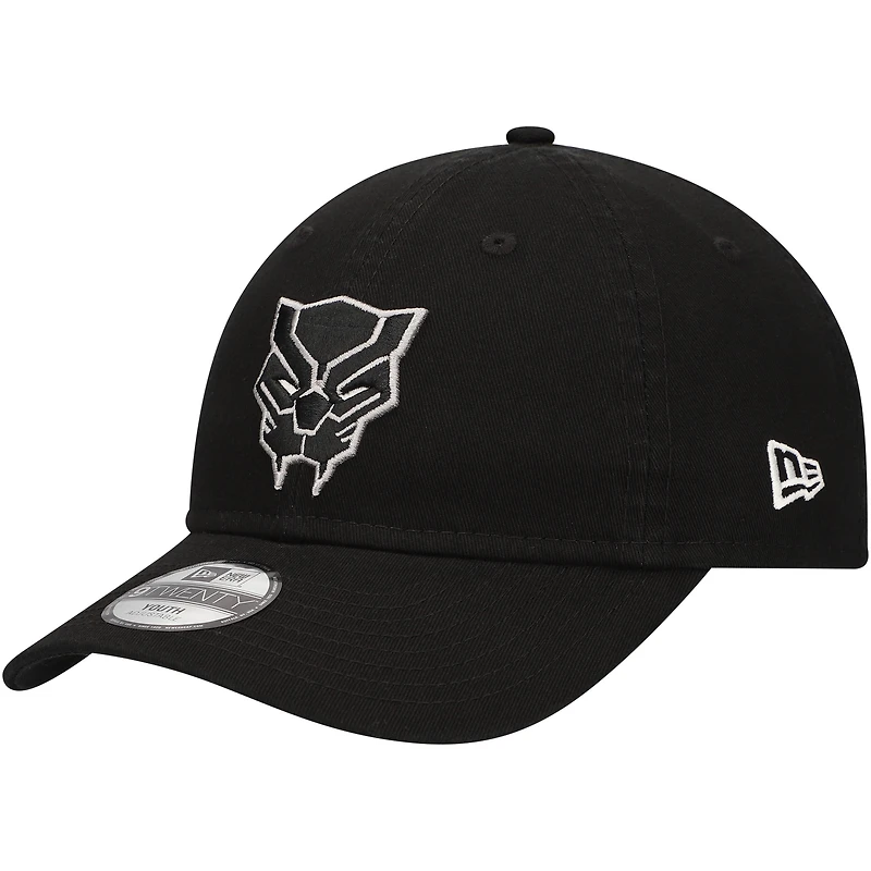 Youth New Era Black Black Panther 9TWENTY Adjustable Hat