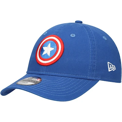 Youth New Era Blue Captain America 9TWENTY Adjustable Hat