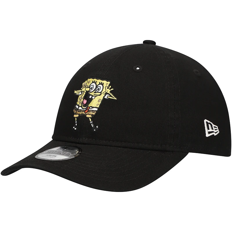 Youth New Era Black SpongeBob SquarePants 9TWENTY Adjustable Hat