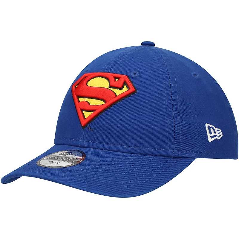 Youth New Era Blue Superman 9TWENTY Adjustable Hat