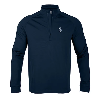 Men's Levelwear  Navy Kansas City Royals City Connect Calibre Insignia Core Quarter-Zip Pullover Top