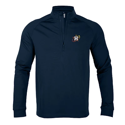 Men's Levelwear  Navy Houston Astros City Connect Calibre Insignia Core Quarter-Zip Pullover Top