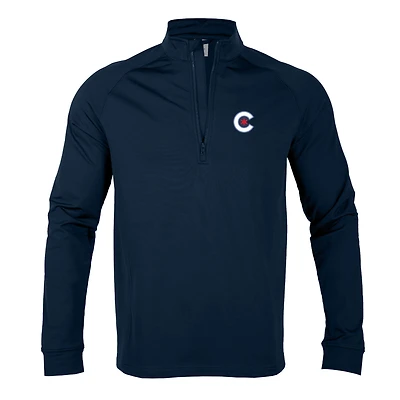 Men's Levelwear  Navy Chicago Cubs City Connect Calibre Insignia Core Quarter-Zip Pullover Top