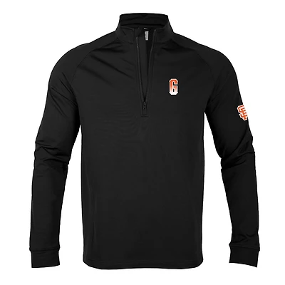 Men's Levelwear  Black San Francisco Giants City Connect Calibre Insignia Core Quarter-Zip Pullover Top