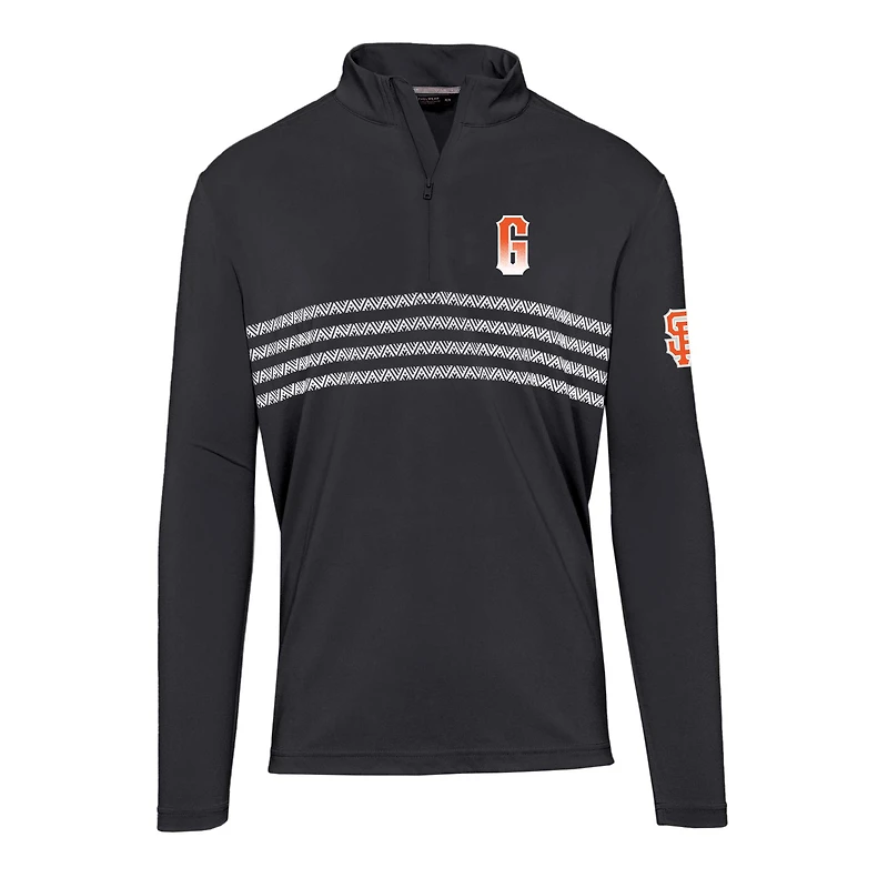Men's Levelwear  Black San Francisco Giants City Connect Asher Insignia Core Quarter-Zip Pullover Top