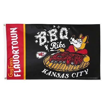 WinCraft Kansas City Chiefs NFL x Guy Fieri’s Flavortown 3' x 5' One-Sided Deluxe Flag