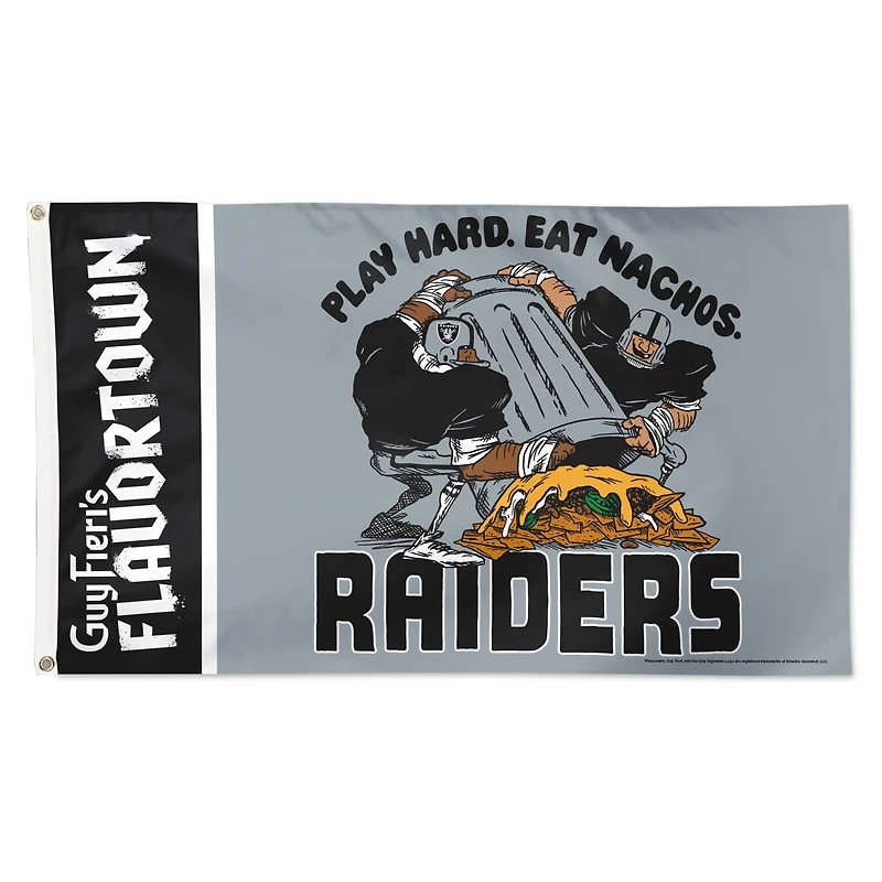 WinCraft Las Vegas Raiders NFL x Guy Fieri’s Flavortown 3' x 5' One-Sided Deluxe Flag