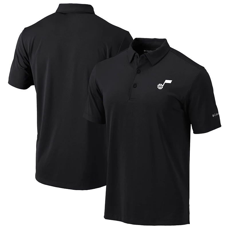 Men's Columbia Black Utah Jazz Omni-Wick Drive Polo