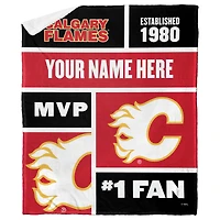 The Northwest Group Calgary Flames 50'' x 60'' Personalized Silk Touch Sherpa Throw Blanket