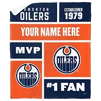 The Northwest Group Edmonton Oilers 50'' x 60'' Personalized Silk Touch Sherpa Throw Blanket