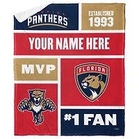 The Northwest Group Florida Panthers 50'' x 60'' Personalized Silk Touch Sherpa Throw Blanket