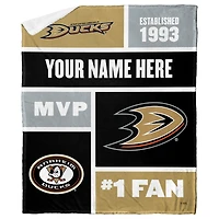 The Northwest Group Anaheim Ducks 50'' x 60'' Personalized Silk Touch Sherpa Throw Blanket