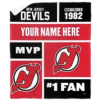 The Northwest Group New Jersey Devils 50'' x 60'' Personalized Silk Touch Sherpa Throw Blanket