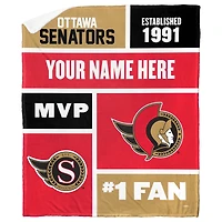 The Northwest Group Ottawa Senators 50'' x 60'' Personalized Silk Touch Sherpa Throw Blanket